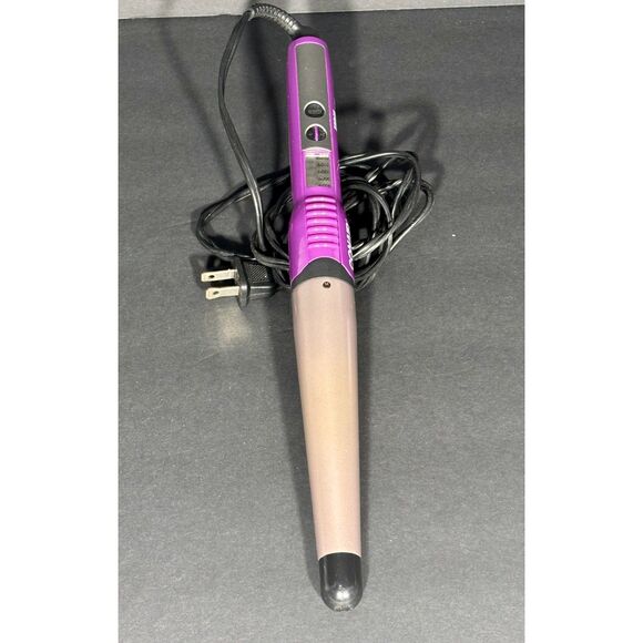 Conair YOU Curl Ceramic Tapered Curling Wand 1"–1/2" Purple Hair Styler - Picture 2 of 3